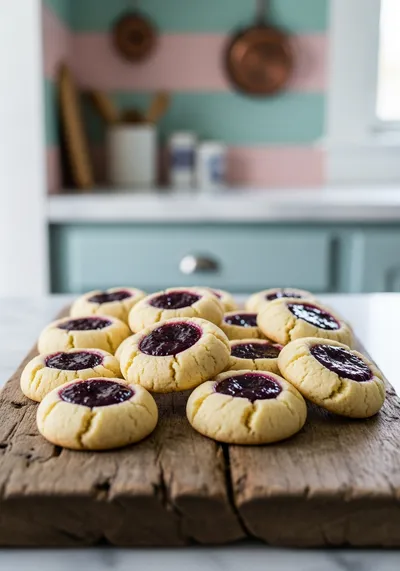 Montana Huckleberry Jam Thumbprints – Vegetarian Dessert
