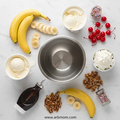 No Bake Banana Split Dessert - cooking process