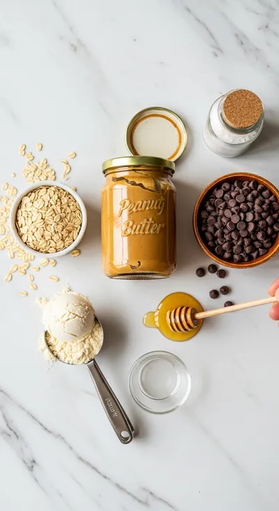 No-Bake Chocolate Peanut Butter Protein Balls - cooking process