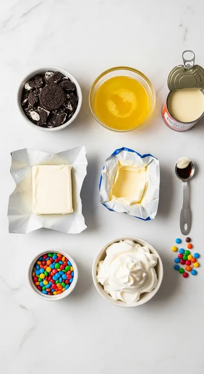 No Bake Fireworks Oreo Cheesecake - cooking process