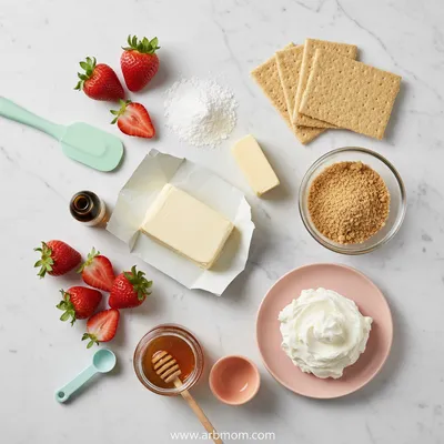 No-Bake Strawberry Cheesecake Parfaits - cooking process