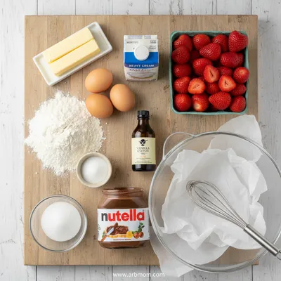 Nutella Strawberries and Cream Puffs Recipe - cooking process