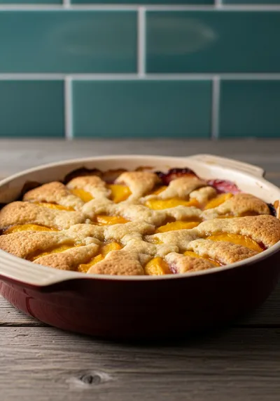Old Fashioned Peach Cobbler – Easy Vegetarian Dessert