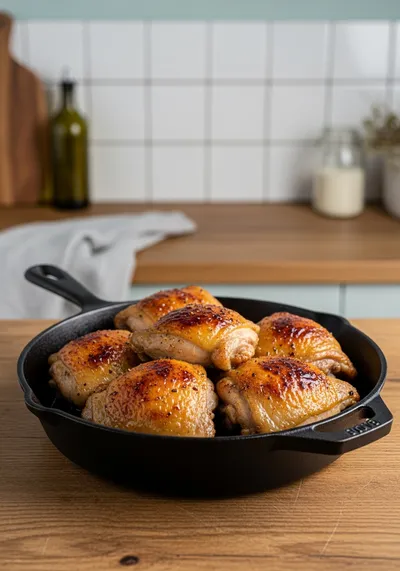 Quick & Easy Oven Baked Chicken Thighs