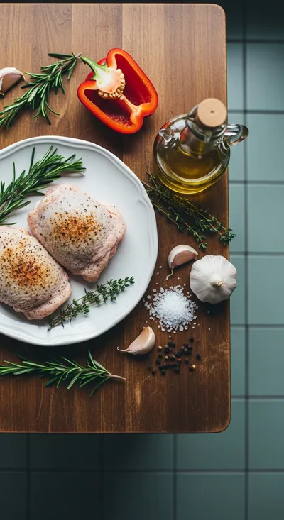 Oven Baked Chicken Thighs – Easy Quick Recipe - cooking process