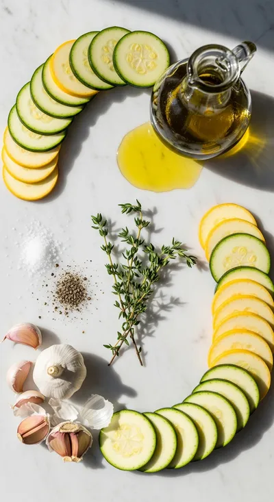 Oven Roasted Zucchini and Squash - cooking process