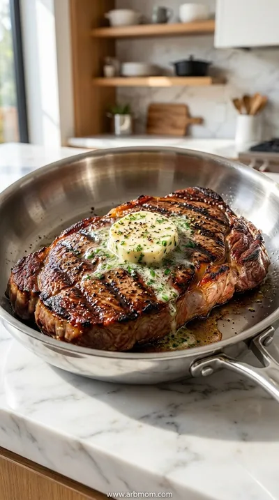Pan Seared Steak With Garlic Butter