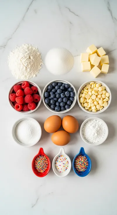 Patriotic Bundt Cake - cooking process
