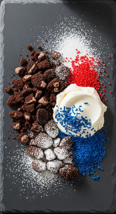 Patriotic Oreo Balls – Easy Red, White & Blue Treat - cooking process
