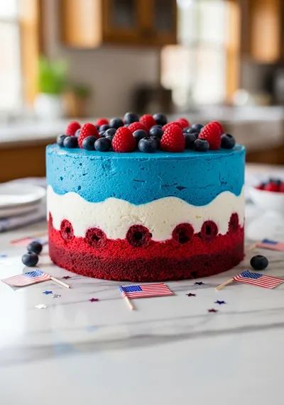 Patriotic Poke Cake – Easy Red, White & Blue Dessert