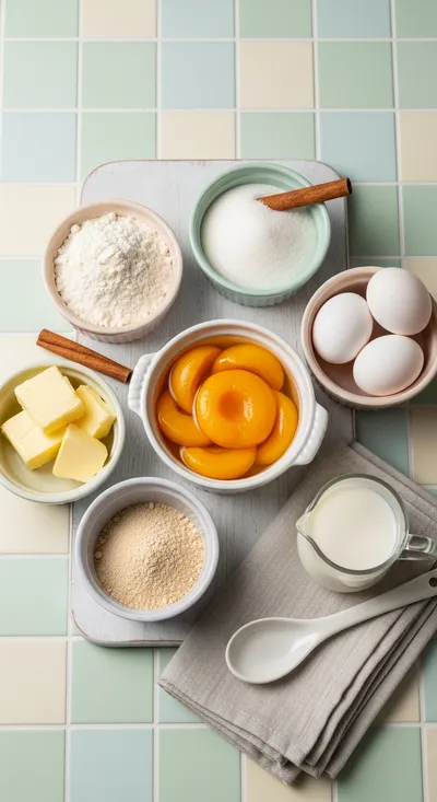 Peach Cobbler with Canned Peaches - cooking process