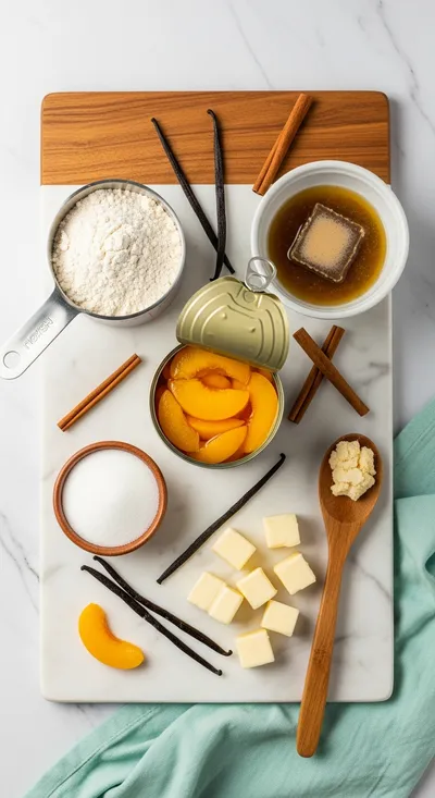 Peach Cobbler with Canned Peaches - cooking process