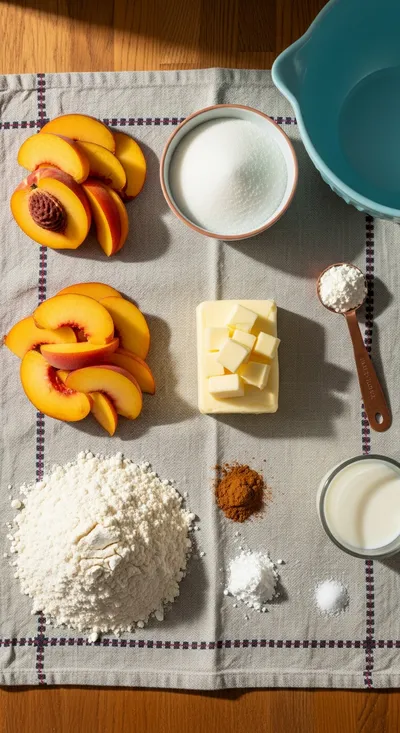 Old-Fashioned Southern Peach Cobbler - cooking process