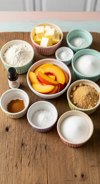 Peach Cobbler Recipe – Easy Summer Dessert - ingredients preparation