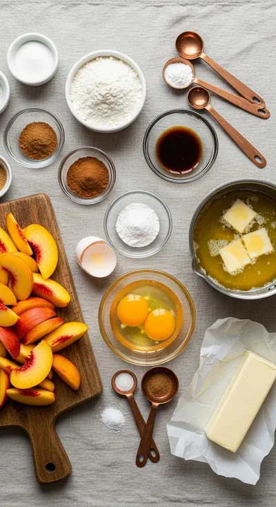 Peach Cobbler – Easy Vegetarian Dessert - cooking process