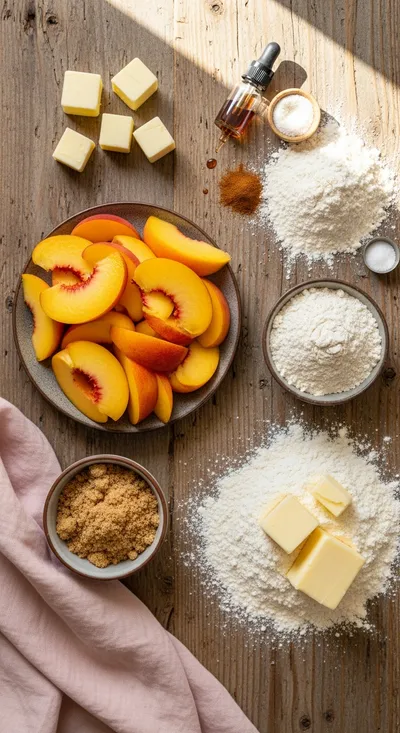 Easy Homemade Peach Cobbler - cooking process