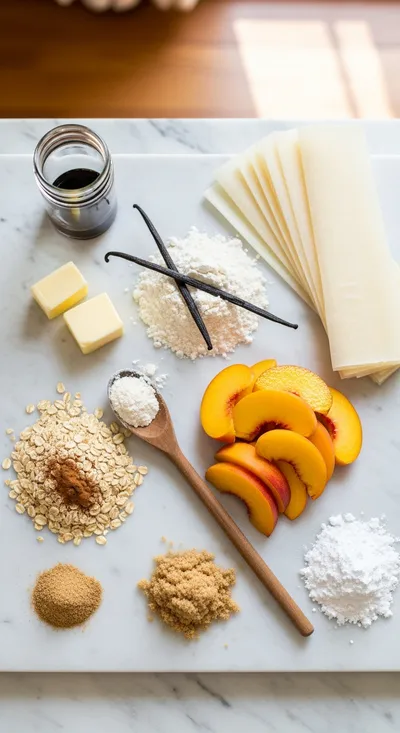Peach Cobbler Egg Rolls with Vanilla Bean Sauce - cooking process