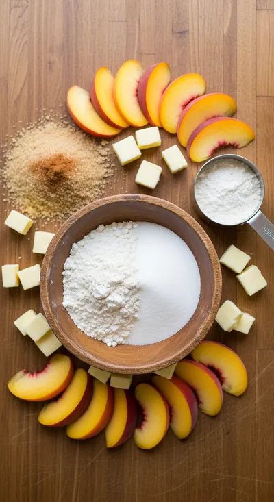 Easy Homemade Peach Cobbler - cooking process
