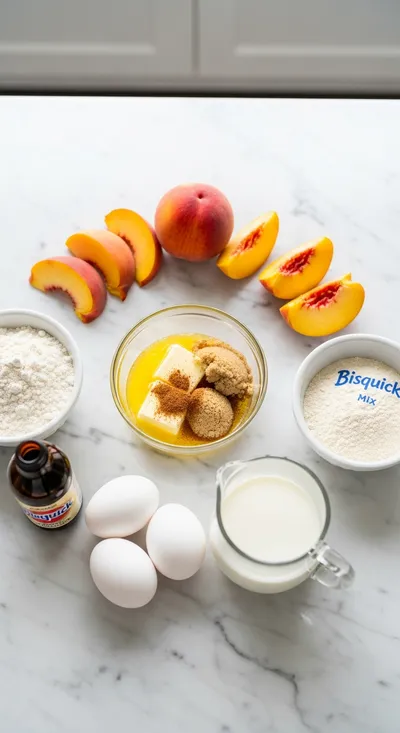 Peach Cobbler – Easy Classic Bisquick Dessert - cooking process