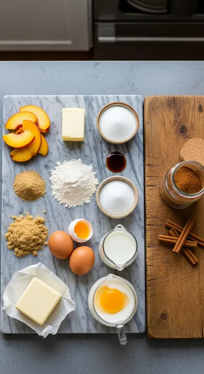 Easy Homemade Peach Cobbler - cooking process