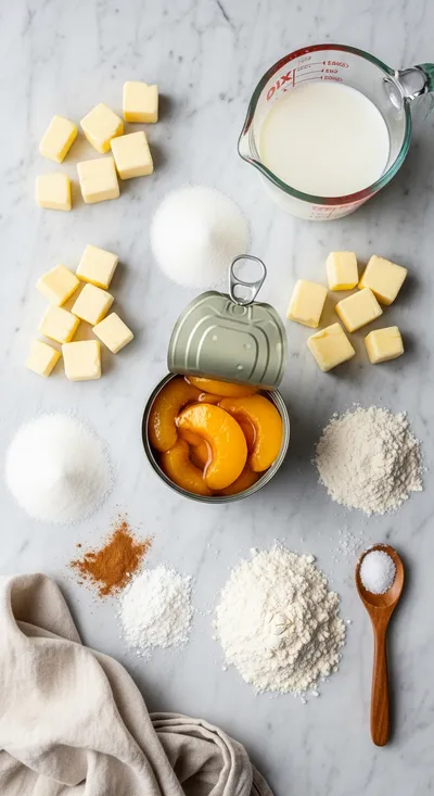 Easy Peach Cobbler Recipe with Canned Peaches - cooking process