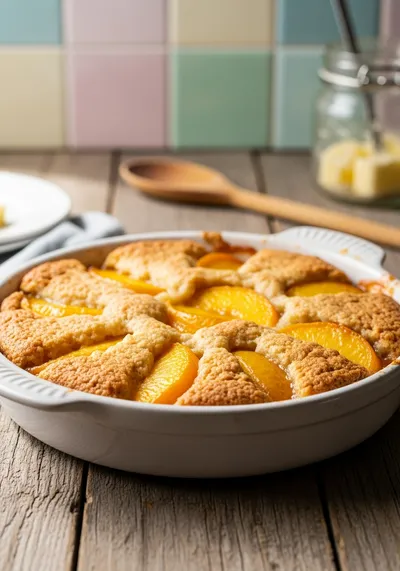 Peach Cobbler with Canned Peaches