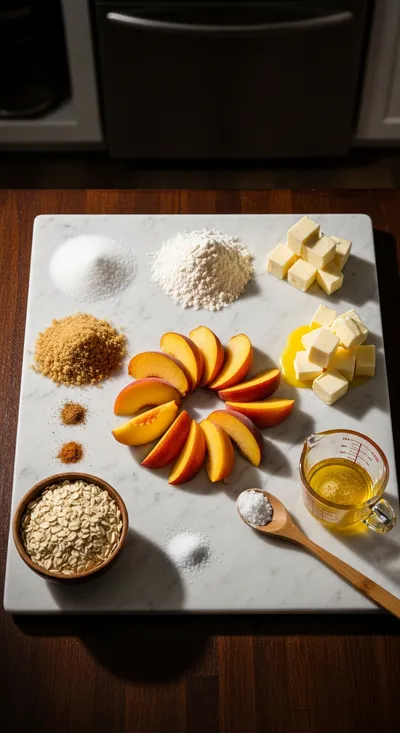 Peach Cobbler Recipe – Easy Homemade Delight - ingredients preparation