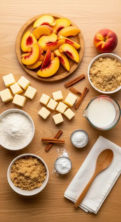 Peach Cobbler Recipe – Easy Vegetarian Dessert - cooking process