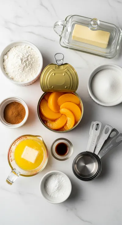 Easy Peach Cobbler – Quick Homemade Dessert - cooking process