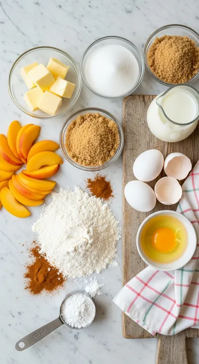 Quick and Easy Peach Cobbler - cooking process