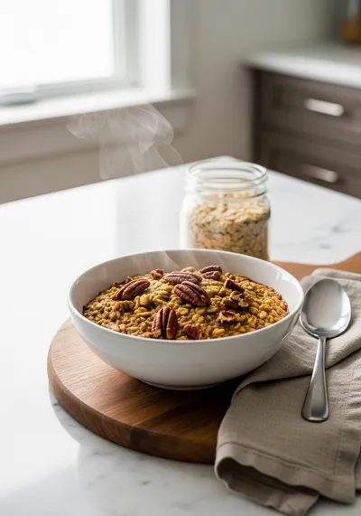 Pecan Pie Baked Oatmeal – Gluten-Free Vegan