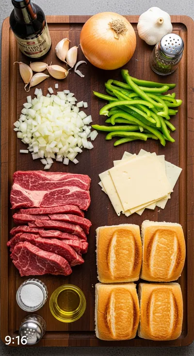 Philly Cheesesteak Sloppy Joes - cooking process