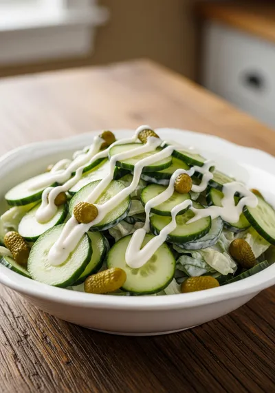 Pickle Juice Ranch Cucumber Salad – Creamy, Tangy Side