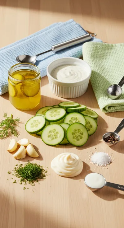Pickle Juice Ranch Cucumber Salad – Creamy & Tangy Side - cooking process