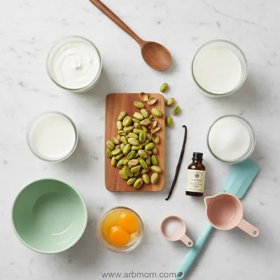 Pistachio Ice Cream Recipe - cooking process