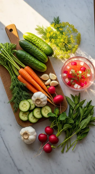 Quick and Easy Refrigerator Pickles - cooking process