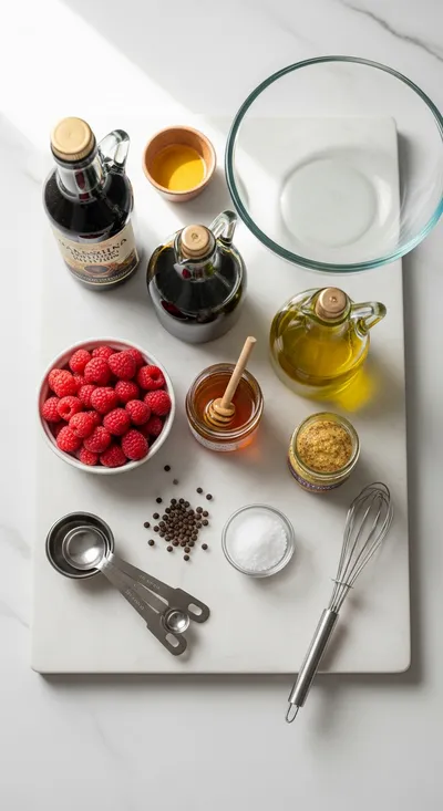 Raspberry Balsamic Vinaigrette – Quick Healthy Dressing - cooking process