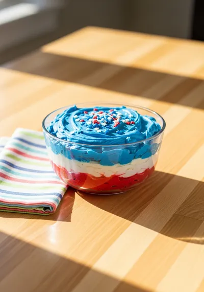 Red White and Blue Cake Batter Dip