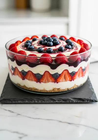 Red White and Blue Cheesecake Salad