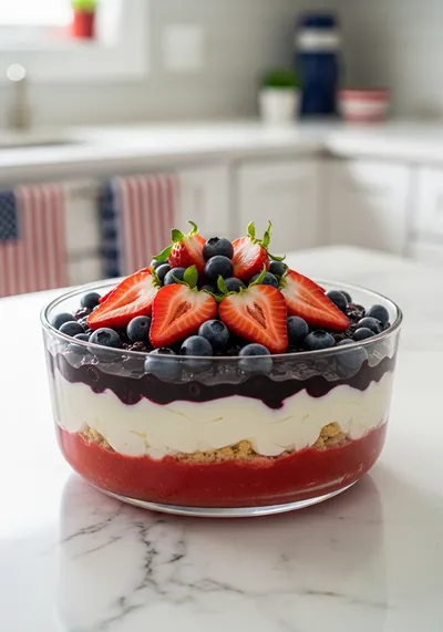 Red White and Blue Cheesecake Salad