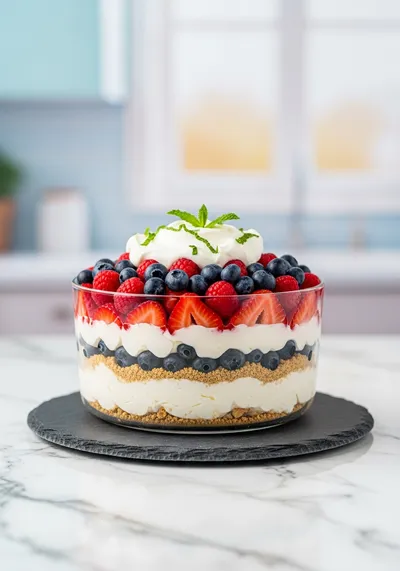 Red White and Blue Cheesecake Salad
