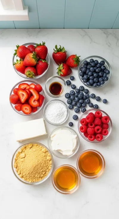 Red White Blue Mixed Berry Yum Yum – Easy No‑Bake Dessert - cooking process