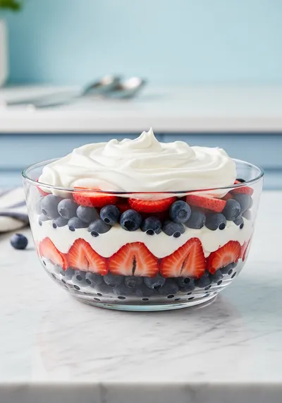 Red White Blue Mixed Berry Yum Yum – Easy No‑Bake Dessert