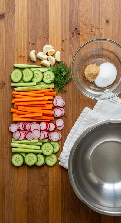 Quick and Easy Refrigerator Pickles - cooking process