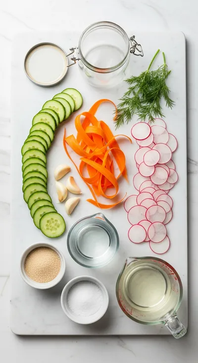 Quick Refrigerator Pickles – Easy Fresh Snack - cooking process