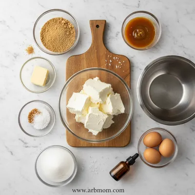 Salted Caramel Cheesecake - cooking process
