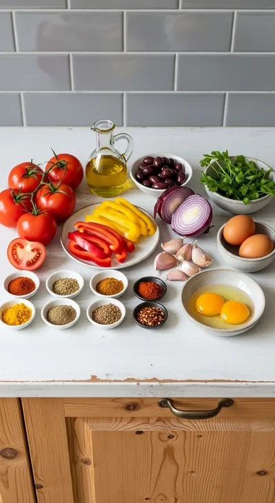 Easy Stovetop Shakshuka - cooking process