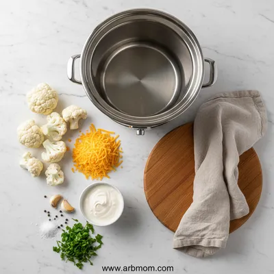 Slow Cooker Cauliflower Casserole - cooking process