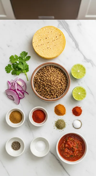 Slow Cooker Lentil Tacos - cooking process