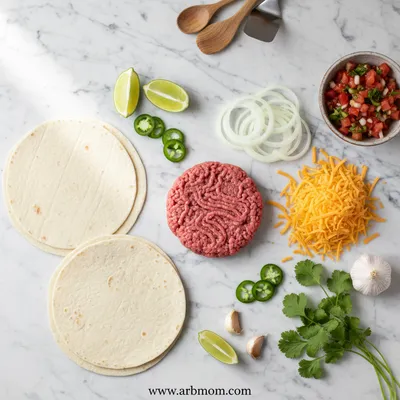 Smashburger Quesadillas – Comfort Food Recipe - cooking process